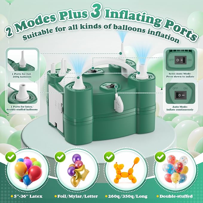LooLaa Balloon Pump 4-in-1 Electric Balloon Inflator - Image 2