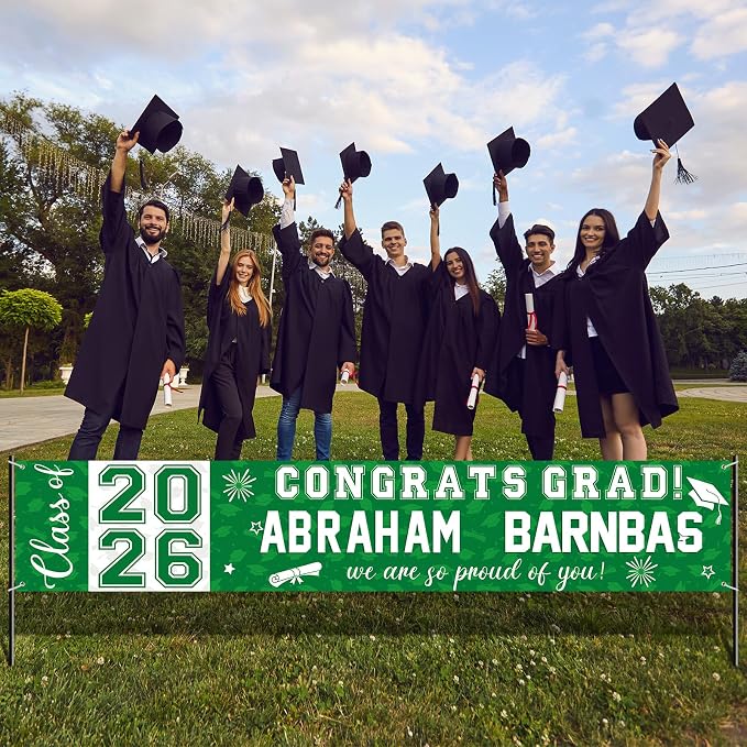 Graduation Congratulations Banner Decorations, Class of 2026 Personalized - Image 7