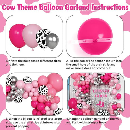 170Pcs Hot Pink Balloon Garland Arch Kit - Image 3