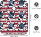 Women Vintage Baseball American Flag Barber Hairdressing Cape, Full Coverage Hairdressing Haircut Apron for Barbers, Haircut Tools