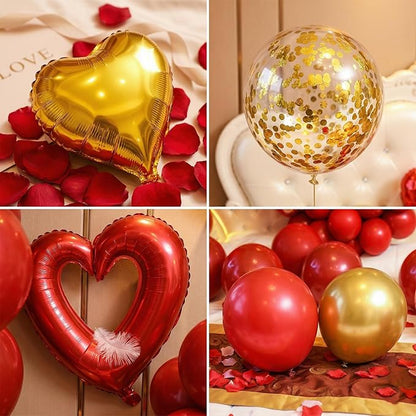 Valentines Day Balloons Kit, Rose Gold Pink Heart, 140 Pack | Happy Mothers Day - Image 2