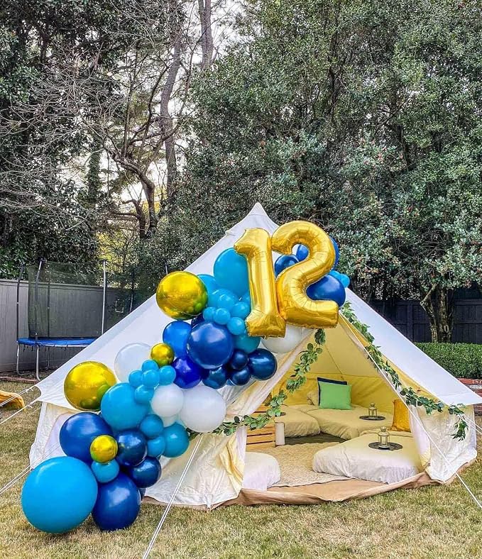 Gold 21 Number Balloons, 40 Inch Giant Number 21 Balloons Foil Mylar Helium - Image 7