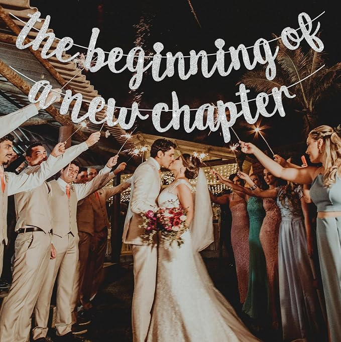 BEISHIDA Silver Pre-Strung Glitter The Beginning of A New Chapter Banner | - Image 4