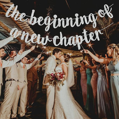 BEISHIDA Silver Pre-Strung Glitter The Beginning of A New Chapter Banner | - Image 4
