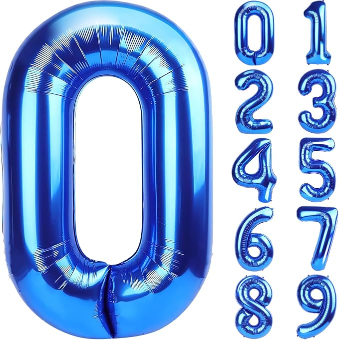 Number Balloons Navy Blue Balloons by United-UnicornsParty