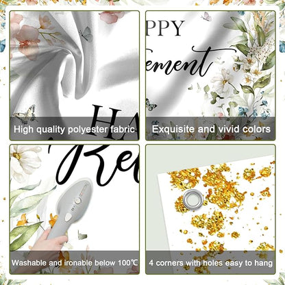 Avezano Happy Retirement Banner Wildflower Themed Happy Retirement Party - Image 8