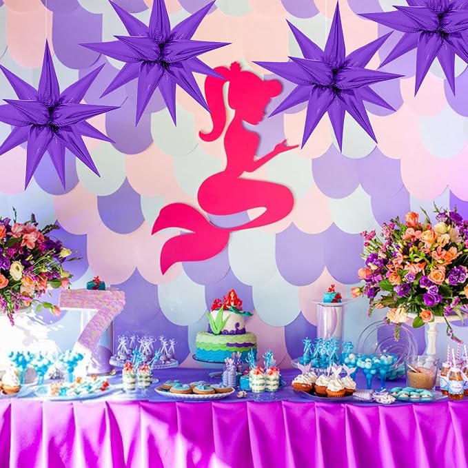 ZAKVOOR 60 Pcs Star Balloons 12 Spike Foil Explosion Party Decoration Balloons - Image 4