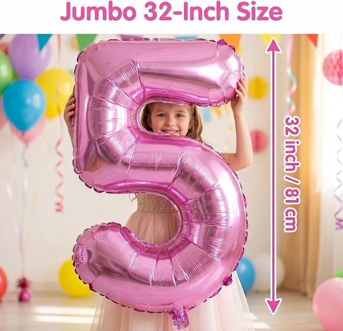 YPSelected 32 Inch Large Foil Helium Number Balloon Birthday Wedding Party 0-9 - Image 5