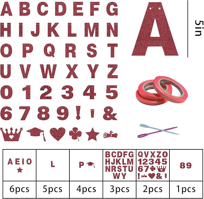 131 PCS Custom Banner DIY Letter Banners Personalized Banner | Make Your Own - Image 2