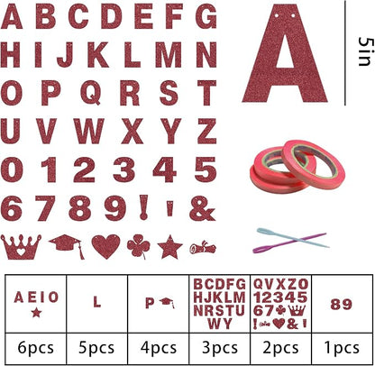 131 PCS Custom Banner DIY Letter Banners Personalized Banner | Make Your Own - Image 2