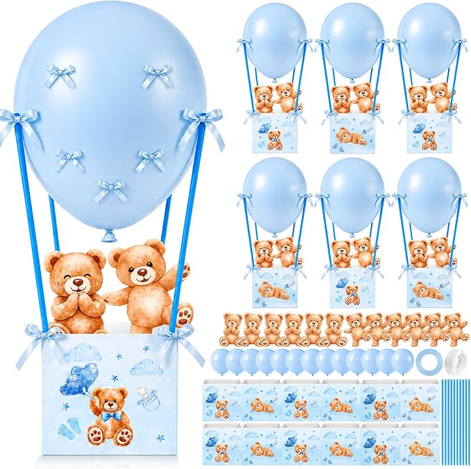 Cinrobiye 12 Sets Teddy Bear Baby Shower Centerpieces by Cinrobiye