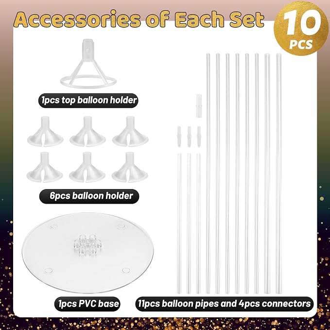 10 Sets Balloon Stand Kit, Balloon Sticks - Image 3