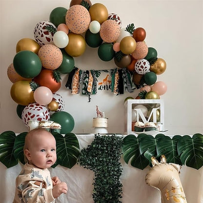 Jungle Safari Balloon Arch Garland Kit, Olive Sage Green Brown Beige - Image 3