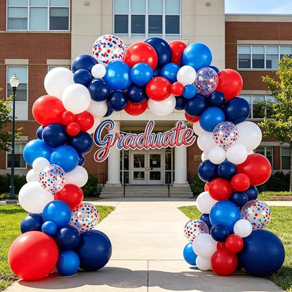 Red Blue White Balloon Arch Kit, Patriotic Decor | Navy Pearl Dark Blue - Image 8