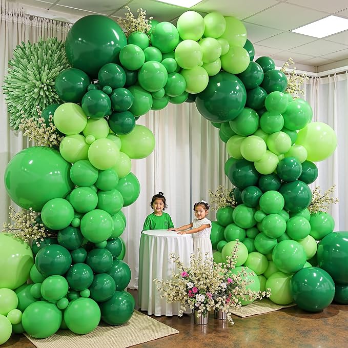 412pcs Green Balloon Garland Arch Kit, 18 12 10 5 inch Different Sizes Balloons - Image 6