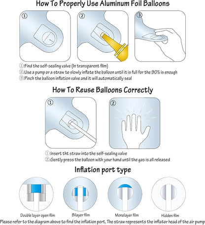 40 In Matte Blue Number Balloons Helium Foil Mylar Balloon Party Digital 33 | - Image 3