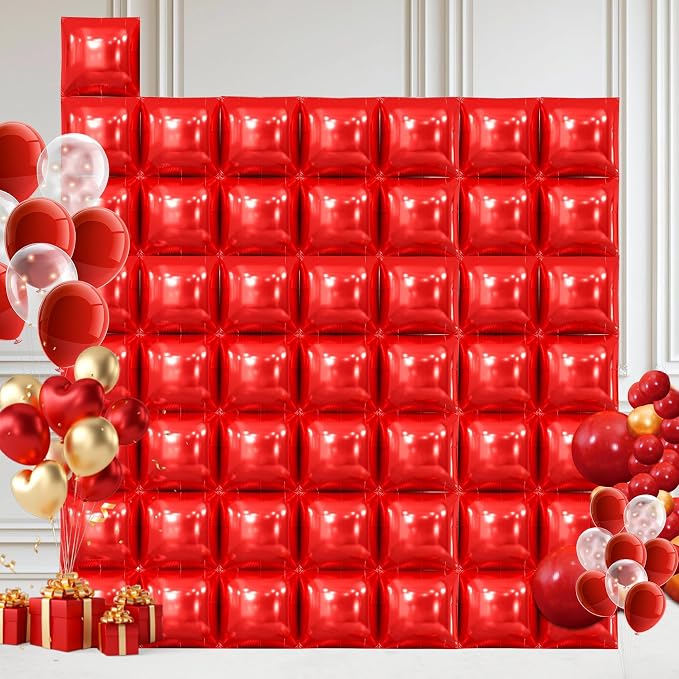 50 Pcs Square Foil Balloons 22 Inch Square Mylar Balloons, Metallic Square by Unknown