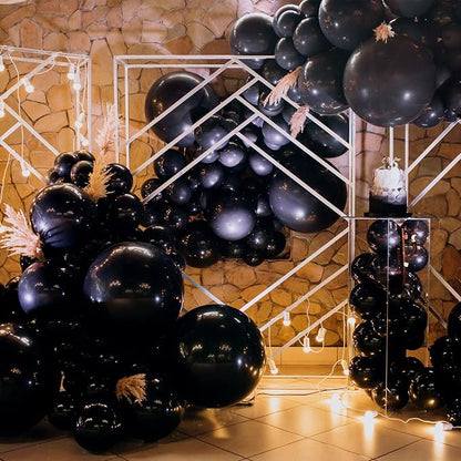 RUBFAC Balloon Arch Kit Black Balloons Different Sizes 129pcs - Image 8