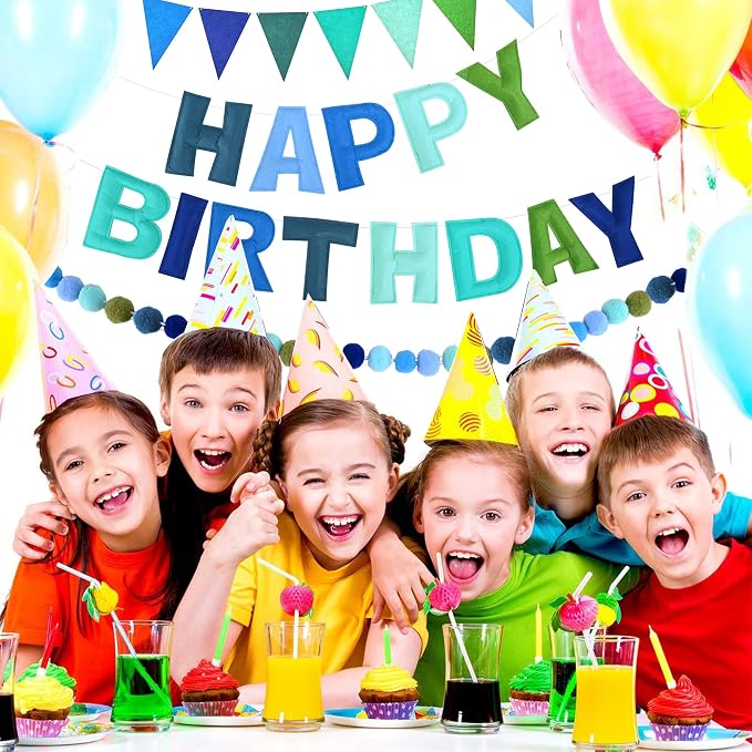 CANREVEL 3 PCS Pre-Strung 3D Happy Birthday Banner Decorations, Happy Birthday - Image 5