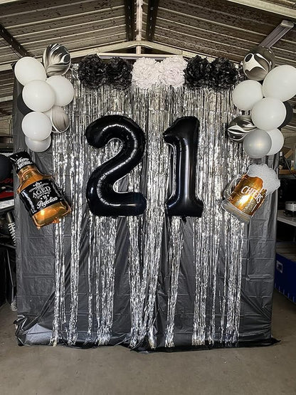 40inch Jumbo Black 21 Number Balloons - Image 8
