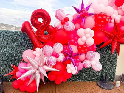40 Inch Red 18 Number Balloons Giant 18 Balloons Red Birthday 18 Balloons 18th - Image 4