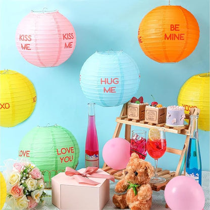 12 Pcs 10 Inch Hanging Paper Lanterns Party Decorations Pastel Classroom Decor - Image 2