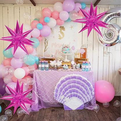 ZAKVOOR 60 Pcs Star Balloons 12 Spike Foil Explosion Party Decoration Balloons - Image 4