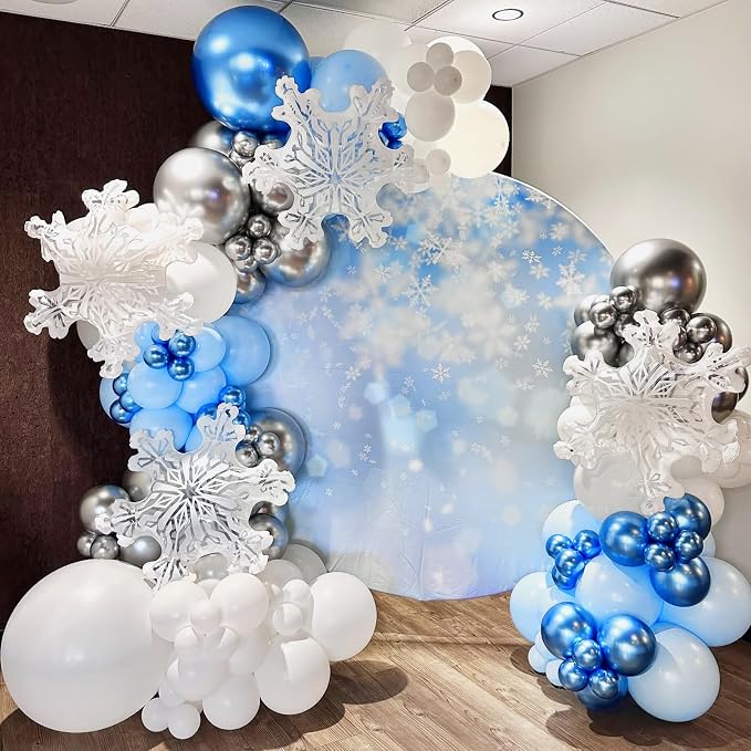 Awenztech 122pcs Metallic Blue Latex Balloons in 18 12 10 5 inches | Graduation - Image 6