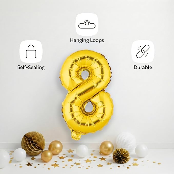 Restaurantware-Balloonify 16 Inch Number Balloon, 1 Digital Party Balloon - Image 4