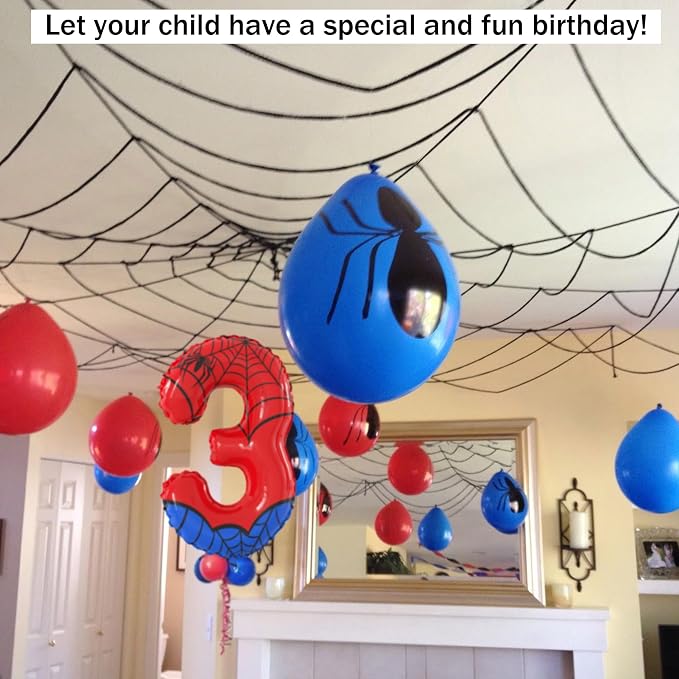 40 Inch Giant Spider Theme Number Foil Balloons - Image 3
