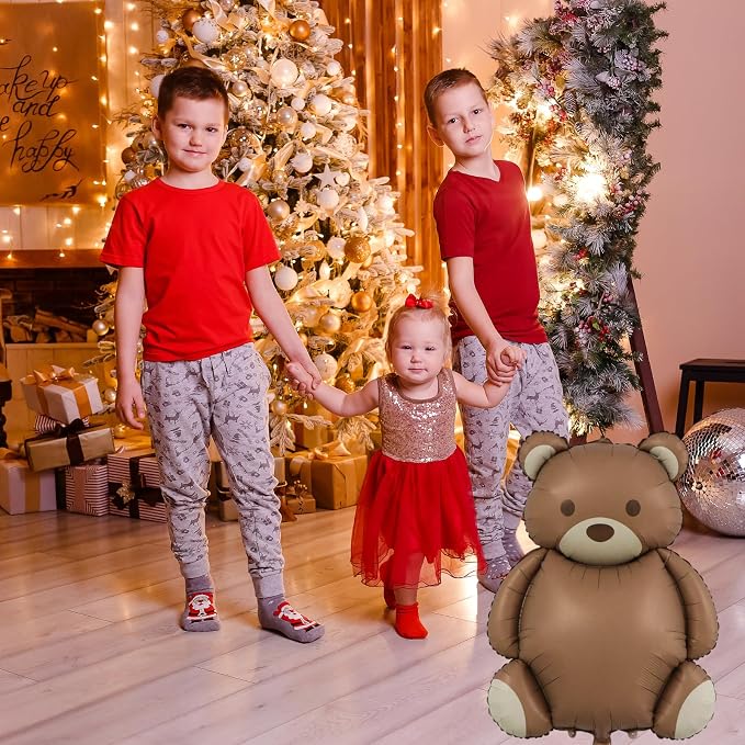 Matte Teddy Bear Balloon 1PCS - Image 6