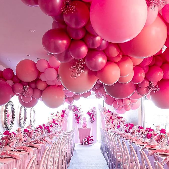 PartyWoo Hot Pink Balloons 50pcs Magenta Fuchsia Color 12 Inch | Balloons - Image 5