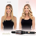ELLA BELLA® Automatic Rotating Curling Iron • Auto Hair Curlers • Easy to Use • Digital Display to Accurately Control Temperature • Transform Your Look in Seconds • Ideal for Longer Hair