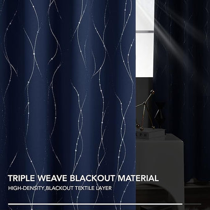 Deconovo Living Room Curtains 63 Inches Long, Thermal Insulated, Room Darkening - Image 9