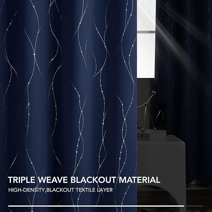 Deconovo Living Room Curtains 72 Inches Long, Thermal Insulated, Room Darkening - Image 5