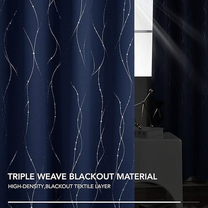 Deconovo Living Room Curtains 63 Inches Long, Thermal Insulated, Room Darkening - Image 4