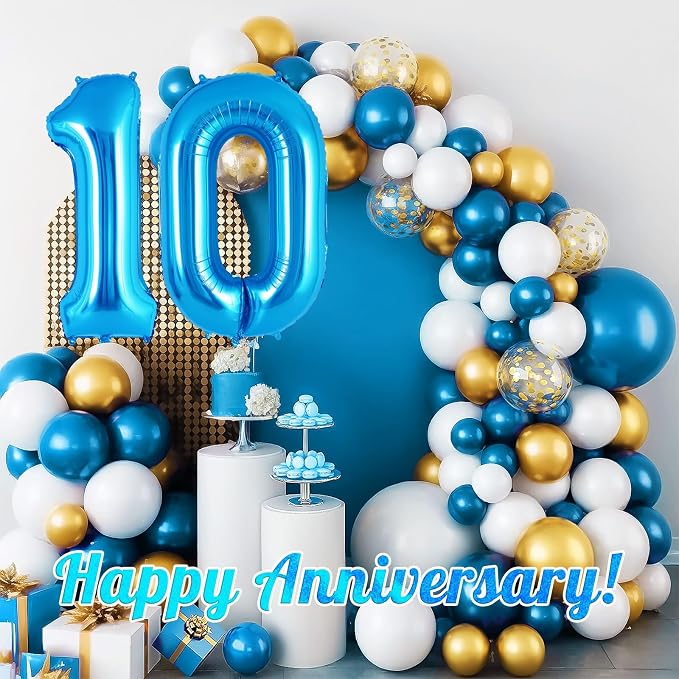 Blue Number 1 Balloon 40 Inch, Big Large Foil Helium Number Balloons, Jumbo - Image 6