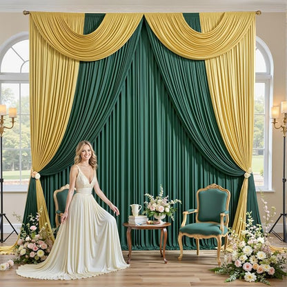 20×12ft Wrinkle Free Hunter Green Backdrop Curtain - Image 8