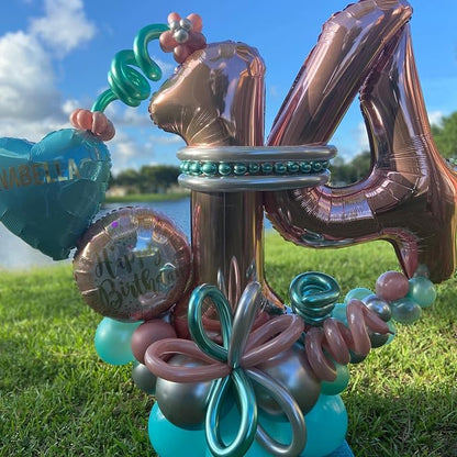 40 Inch Rose Gold 15 Number Balloons Giant 15 or 51 Balloons Rose Gold Birthday - Image 4