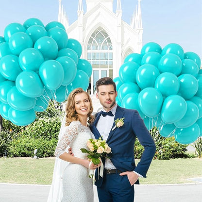 Teal Balloons 12 inch, Turquoise Latex Balloons 50pcs Party Balloons - Image 4