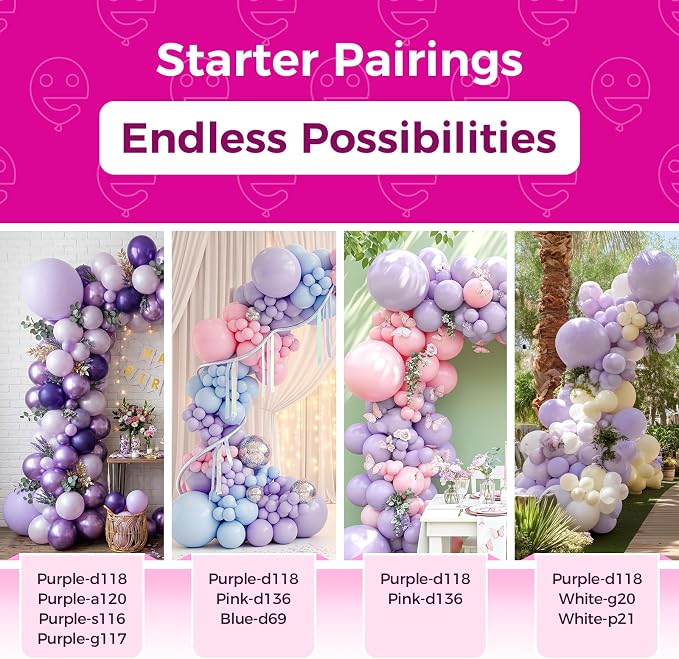 Bezente Pastel Purple Latex Round Helium Party Balloons 100 Pack 12 inch | - Image 4