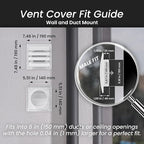 Repa Market 6 Inch Brown Dryer Vent Hood/Duct Cover for Walls or Ducting/ABS Plastic Grille with Flaps & Insect Screen/Exhaust and Dryer Vent Covers for Indoor & Outdoor Use