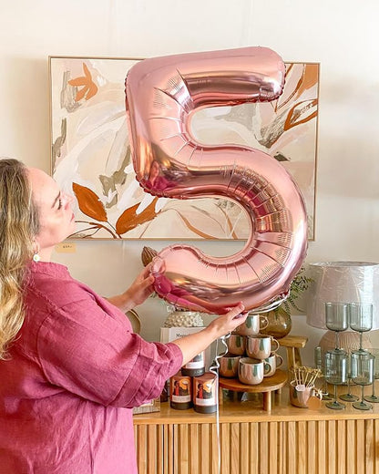 Rose Gold Number 50 Balloon 40 Inch - Image 2