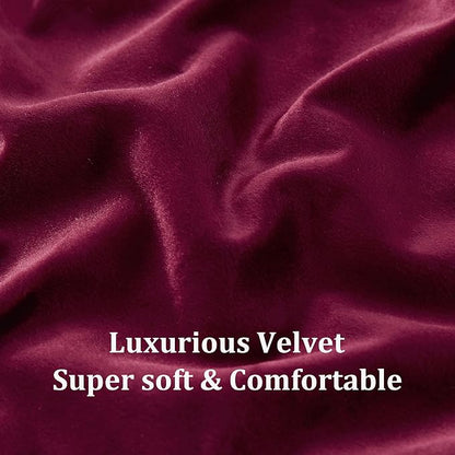 Velvet Burgundy Grommet Blackout Curtains 108 inch Length - Image 5