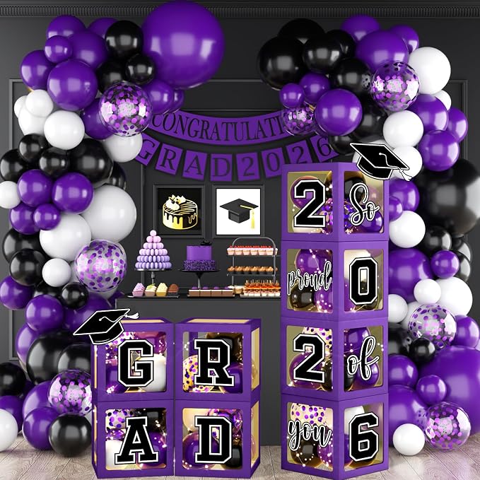 Graduation Decorations Class of 2026, 2026 GRAD So Proud of You Theme by Gupesxu