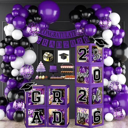 Graduation Decorations Class of 2026, 2026 GRAD So Proud of You Theme by Gupesxu