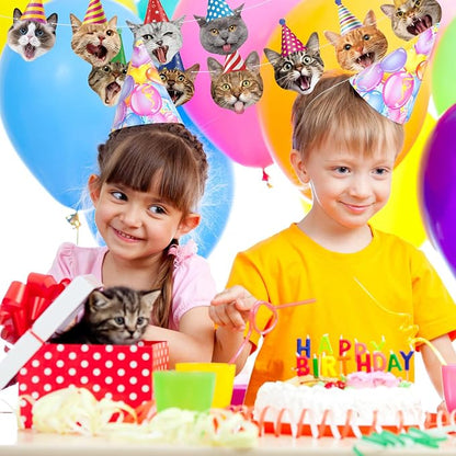 Hooqict Cat Birthday Banner Birthday Party Decorations - Image 6