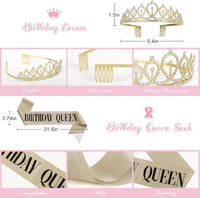 Amandir Boho Dusty Pink Birthday Decorations - Image 4