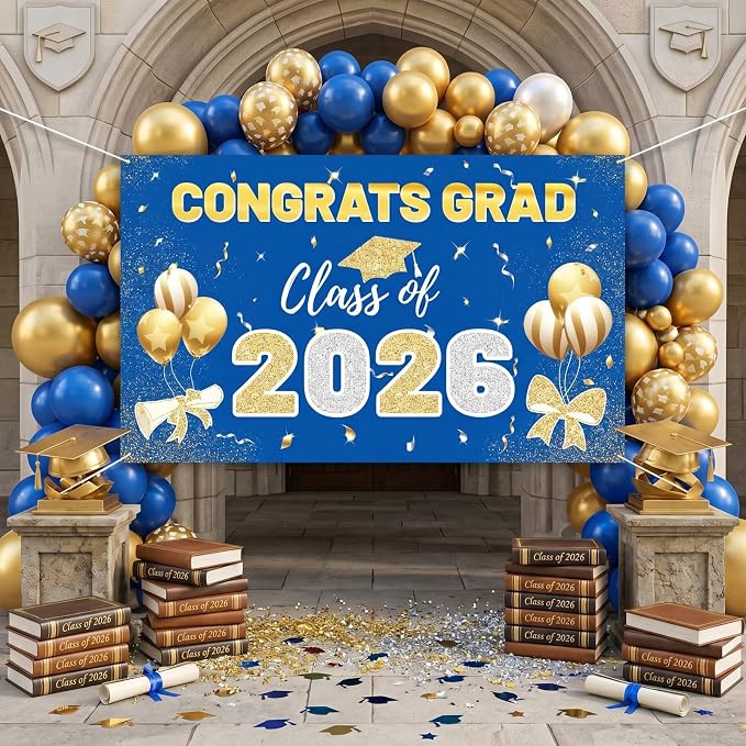 2026 Graduation Backdrop Blue - Image 7