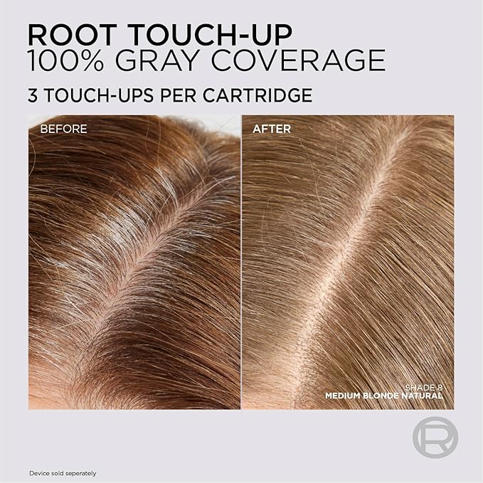 L'Oreal Paris Colorsonic Permanent Hair Dye Cartridge, Vibrant Hair Color for Root Touch Up, Gray Coverage or All Over Color in just 5 Minutes, 7 Dark Natural Blonde (Coloring Device Sold Separately)